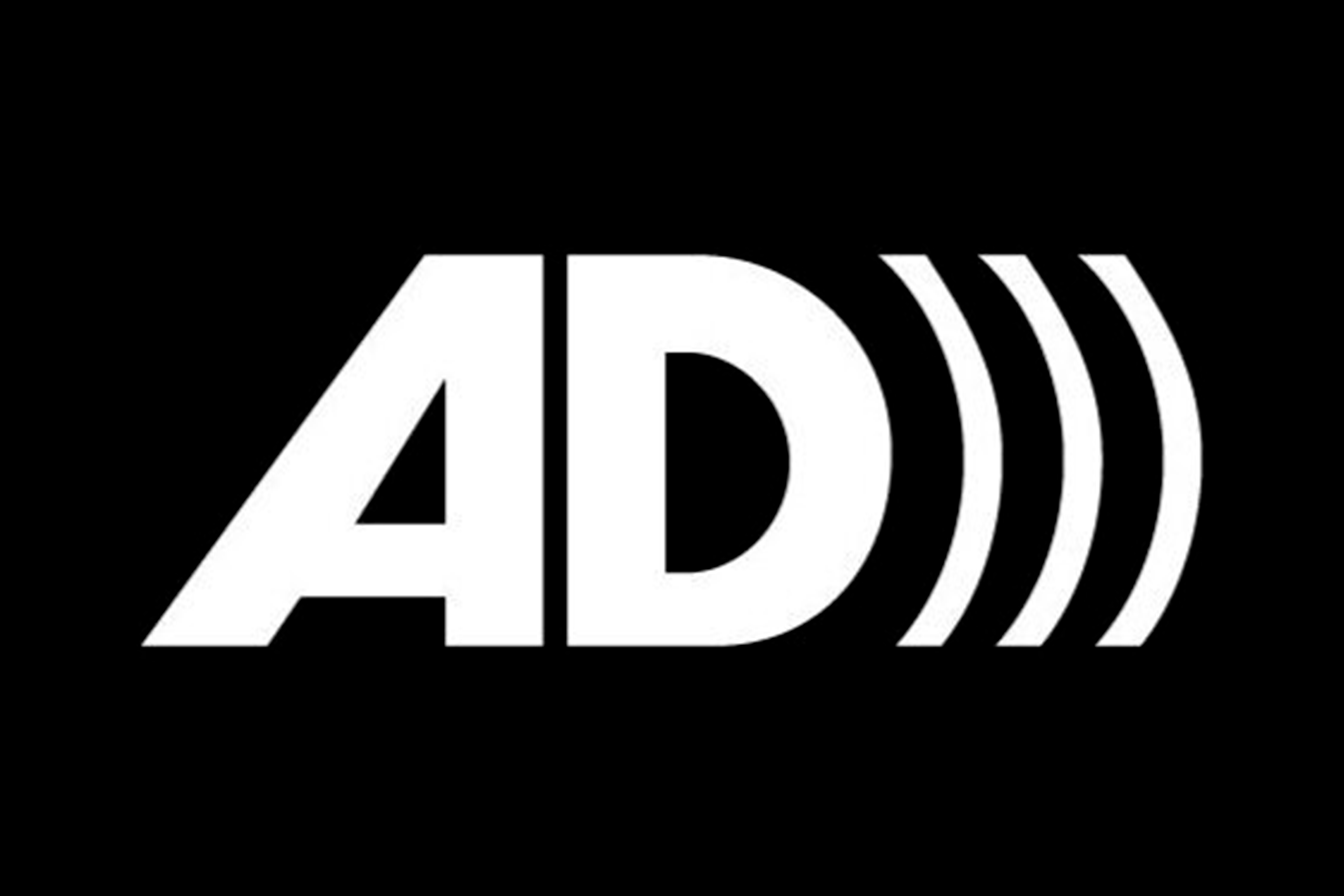 Imagen con el logo 'AD' de Accesibilidad Audiovisual